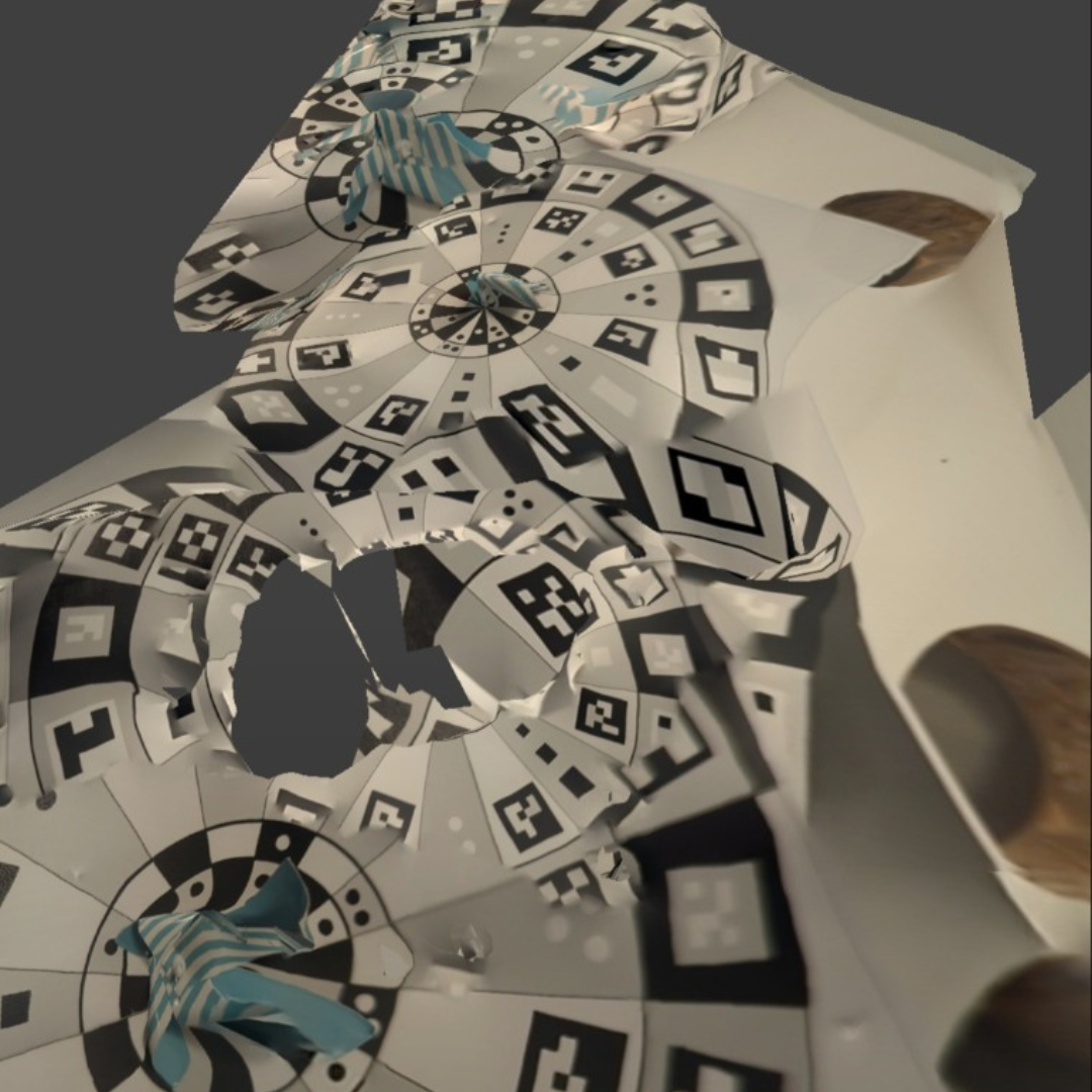 There is another angle of a very messed-up 3D scene in Scaniverse made of small objects, and after that, I stopped scanning for the day.